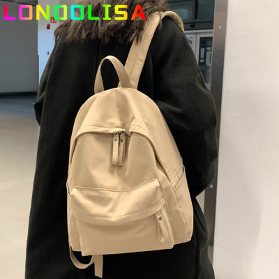Fashion Solid Backpack Women Canvas Bagpacks Anti-theft New School Book Bag for Teenager Girls Travel Rucksack Hang on Luggage