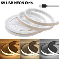 5V USB COB Neon Light Waterproof 320Leds/M 3000K 4000K 6000K Flexible Ribbon Tape Diode LED Strip TV BackLight Home Garden Decor