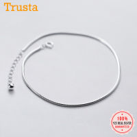 Trustdavis authentic 925 Sterling Silver Fashion Snake Chain Bracelet Anklets For Women Valentines Day Birthday Jewelry DA1217