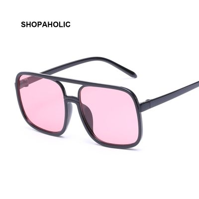 Black Square Oversized Sunglasses Women Big Frame Pink Sun Glasses Female Mirror Oculos Unisex Gradient Hip Hop Shades