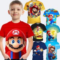 【In Stocks】Mario T-Shirt for Kids  Boys And Girls Cartoon Shirt