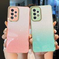 A52S 5G Glitter Hard Case พลาสติกสำหรับ Samsung Galaxy A52S A23 A13 A53 A73 A33 A03 A22 A32 A52 A72 A12 A02S M12 M32ป้องกันกรณี Gradient Ultra บางโทรศัพท์กลับ Shell ผู้ชายผู้หญิง