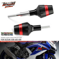 Bingkai เครื่องป้องกันการกระแทกเลื่อนสำหรับ SUZUKI GSR 600 400 GSR400 GSR600อะลูมิเนียม CNC Aksesori Motosikal Bobbobbins Jatuh Perlindungan