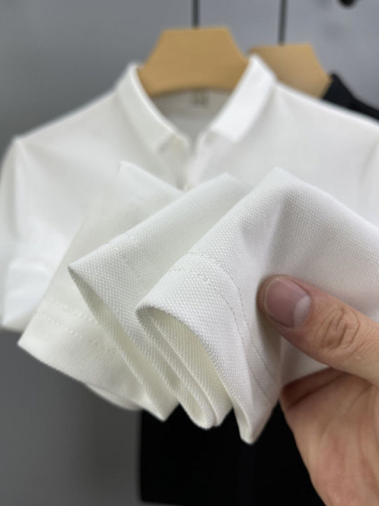 เสื้อยืดคอโปโลผ้าฝ้าย100-ลำลองสำหรับแขนสั้นพิมพ์ลายใหม่เสื้อยืดผู้ชายแฟชั่นแบบสั่งตัดเสื้อโปโลคุณภาพสูง