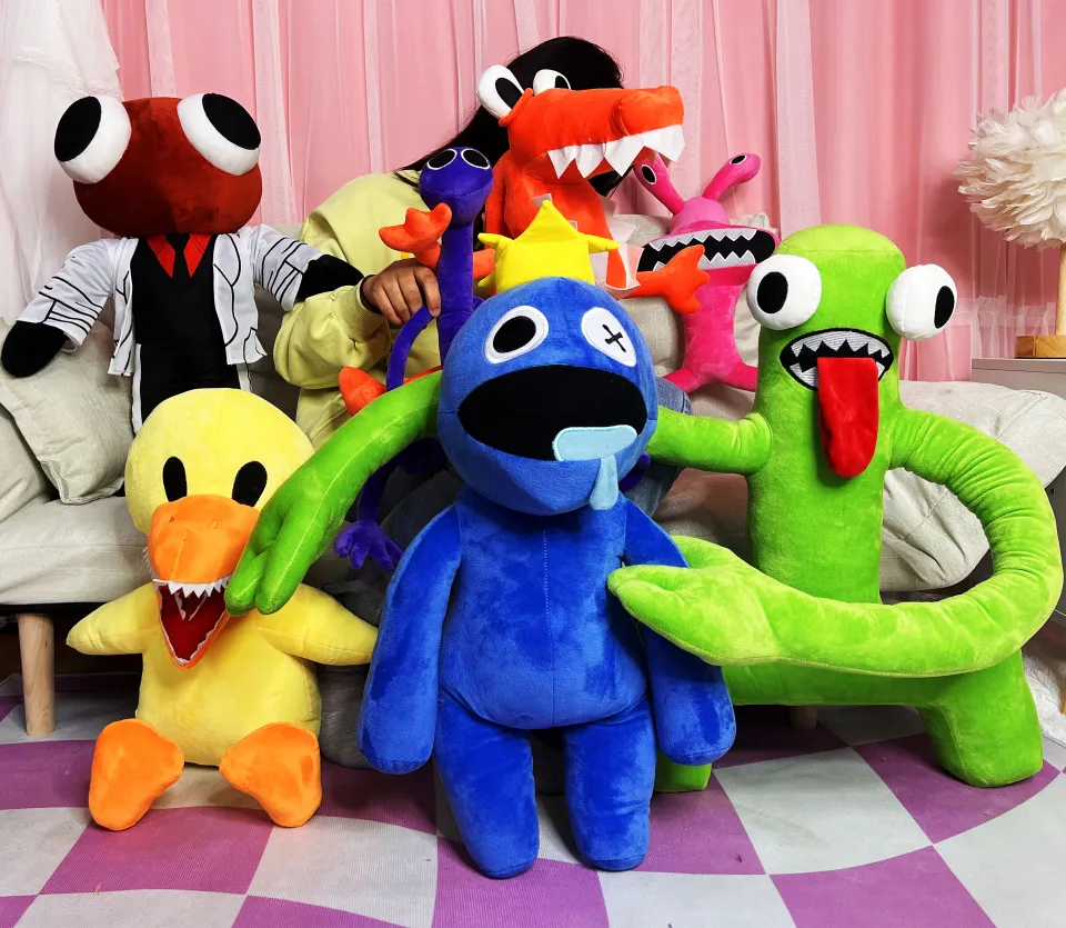 Rainbow Friends Christmas Blue Stuffed Plush Toy - giftcartoon