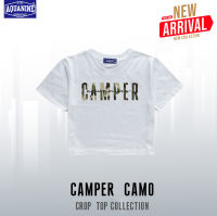 AQUANINE เสื้อครอป เสื้อยืดผู้หญิง รุ่น Camper Camo เสื้อยืดคอกลม มินิมอล ลิขสิทธิ์แท้