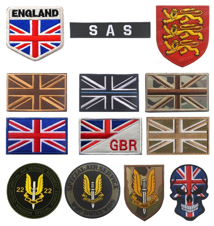 High Quality ๑¤ United Kingdom Flag Embroidery Patch SAS British Army ...