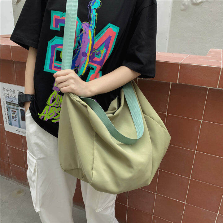 internet-celebrity-high-quality-nylon-cloth-large-capacity-travel-bag-gym-bag-leisure-bag-men-and-women-simple-portable-crossbody-large-bag