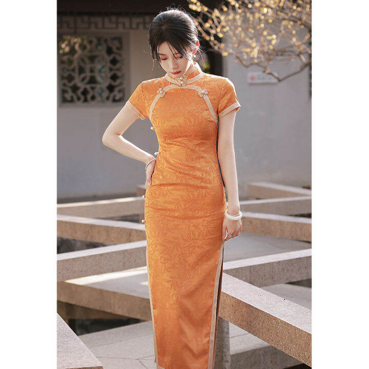 high-end-cheongsam-2022-retro-high-end-เด็กสาวสุทธิสีแดงปรับปรุง-college-entrance-examination-กระโปรง