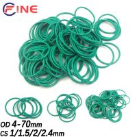 FKM O Ring Sealing Gasket Insulation Oil High Temperature Resistance Fluorine Rubber O Ring Green CS 1-2.4mm OD 4-70mm Gas Stove Parts Accessories