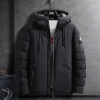 Fashion Winter Jacket Men Hoodied Parka Men Warm Windproof Coat Male Thicken Zipper Warm Jackets Mens Solid Down Coats M-4Xl