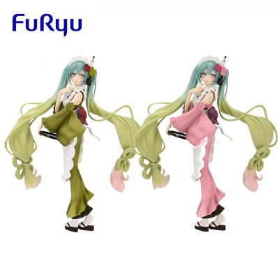 ZZOOI In Stock FuRyu VOCALOID Hatsune Miku Matcha Ice Cream for Dessert 20Cm Original Anime Figur Action Figures Collection Model Toys