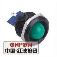 ONPOW 25mm Domed Metal LED Waterproof Signal lamp Black indicator lamp indicator light (GQ25G-D/G/6V/A) CERoHS