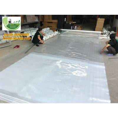 พลาสติก150 ไมครอน หน้ากว้าง 2, 2.5, เเละ 3 เมตร ความยาว 2-5 เมตร  สีใส พลาสติกโรงเรือน Green House UV 7% คลุมหลังคา ปูบ่อ กันสาด พลาสติกโรงเรือน พลาสติก