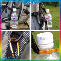 LOKIYA 2 pcs carabiner ขวดน้ำหัวเข็มขัดเบ็ดคลิปตั้งแคมป์เดินป่าเดินทาง