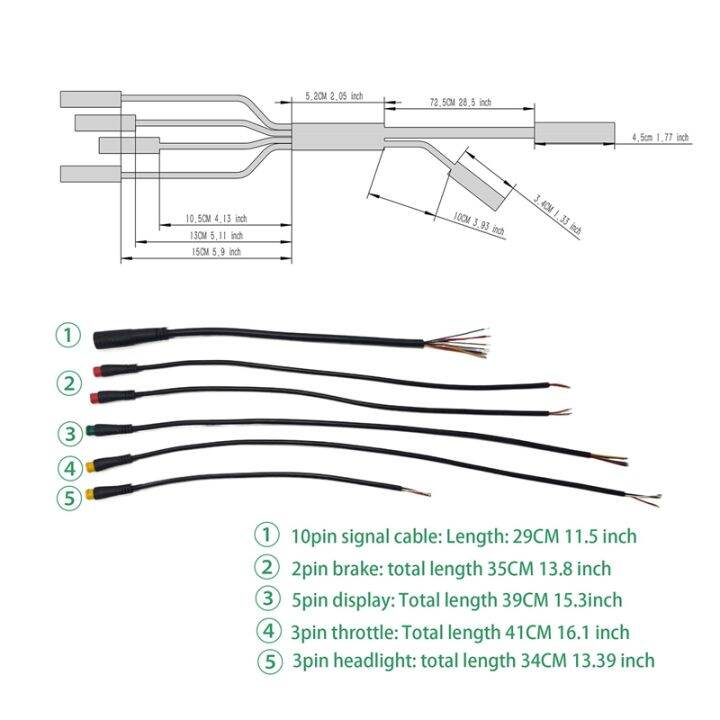 ebike-electric-bicycle-common-controller-conversion-waterproof-wire-cable-diy-1t5-throttle-brake-display-headlight