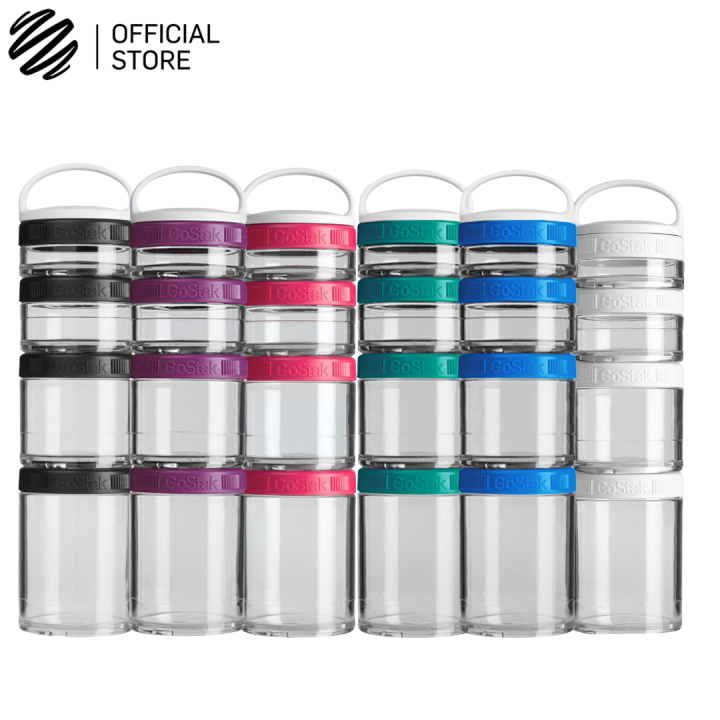 Blender Bottle GoStak Starter 4Pak Twist n' Lock Storage Jars