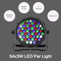 LED แบน Par Spotlight 54X3W RGB สี Strobe แสง DMX Controller สำหรับดิสโก้เพลง DJ Party Club Dance ชั้นบาร์ Darkening We