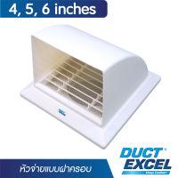 Duct Excel หน้ากากระบายอากาศ สี่เหลี่ยม มีฝาครอบ ขนาด 4, 5, 6นิ้ว หัวจ่ายแบบฝาครอบ หัวระบายอากาศ หน้ากากแอร์