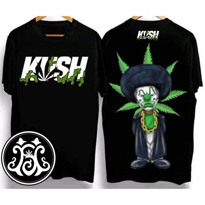 kush-2023-ออกแบบใหม่-unisex-เสื้อยืดที่มีสีสันผ้าฝ้าย-100-crew-neck-t-shirt-เสื้อยืดลำลองผู้ชาย-แขนสั้นพิมพ์ลายการ์ตูนตัวตลก