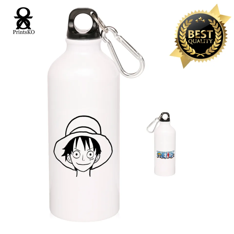 One Piece Sport Water Bottle Fitness Outdoor Travel Luffy Bottles with  Straw Frosted Leakproof Portable Leakproof Drinkware Cups