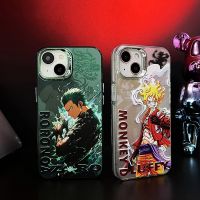 การ์ตูนวันพีชสุดเท่เคสเคสโทรศัพท์มือถือ Luffys Lu Ffy Zoro สำหรับ iPhone 14 Pro Max เคสแข็งกันแรงกระแทกฝาหลังโทรศัพท์สำหรับ iPhone 13 Pro Max One Peace Zoro เคสสำหรับ Apple โทรศัพท์12 Pro Max 11เคสห่อหุ้ม