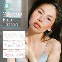 1 pack Face Flash Tattoo Festival Party Body Sweet Face Art Tattoo Sticker Eye Decals Eye Shadow Freckles Concealer Dot Patterns Stickers