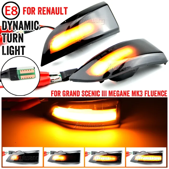 Huhpa Dynamische Blinker Spiegel Für Renault - Sequentiell LED Crystal Style