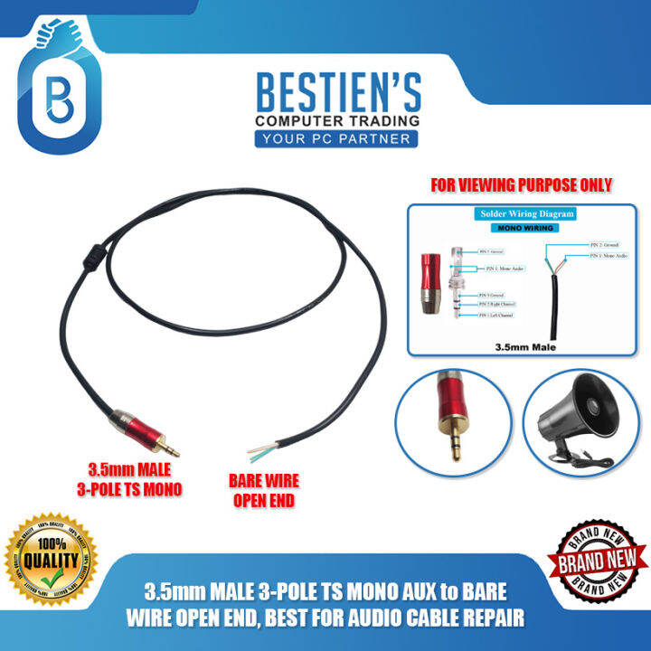 Extension Cable Fancasee (4 Pack) Male Plug To Bare