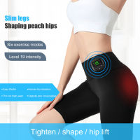 Women Smart EMS Fitness Shorts High-Waist Hip Lifting Muscle Training Pants Shorts and Armband Women Thin Fitness