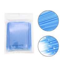 ﹍ 100 Pcs Disposable Cotton Swab Eyelash Extension Tools Mascara Makeup Applicator Brush Lashes Extension Cotton Swab Remove Tool