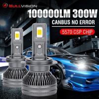 Bullvision H7 H11 H4 LED Headlights K5C 100000LM 300W H1 H8 HB3 9005 9006 HB4 9012 HIR2 H9 H16 5570 CSP Chip Canbus No Error 12V Bulbs  LEDs  HIDs