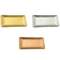 3PCS Thick Towel Dish Rectangular Napkin Dish Hotel Coffee Dish Snack Dish Wet Wipe Dish Stainless Steel