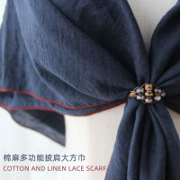 Gifts First Language Shallow Autumn And Winter New Cotton Linen Korean Original Large Scarf Shawl To