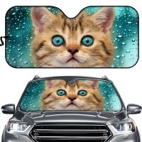 3D Animal Cat Design Car Sun Shade Windshield Car Sun Shade for Windshield Cars Heat Reflector Car Sunshade Cover Sunshades