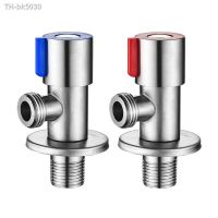 □✢ Stainless Steel Angle Valve G1/2 Filling Valves Brushed Finished Water Heater Hot Cold Angle Valve Bathroom Toilet Accessories