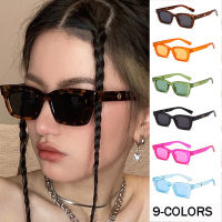 Square Sunglasses Sexy Colorful Unisex Vintage Men Women Famous Brand Designer Fashion Driving Fishing Small Rectangle Frame Sun Glases Outdoor Wild UV400 Sunglasses Retro Male Female for Women Men Trend Eyewear