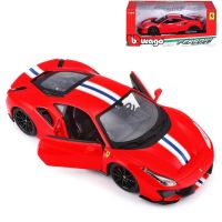 Urago 1:24 488 Pista STRADALE โลหะผสมรถขึ้นรูปของขวัญคอลเลกชันโมเดลของเล่น