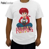 Ranma 12 T Shirts For Men Cotton Tshirt Anime Manga Akane P Chan Ryoga Martial Japanese Pig Cute Tees Sleeve Plus