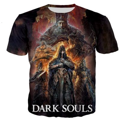 ใหม่ Dark Souls 3D พิมพ์เสื้อยืดผู้ชายผู้หญิงฤดูร้อนแฟชั่นสบายๆสไตล์ฮาราจูกุเสื้อยืด Streetwear เสื้อขนาดใหญ่ Dropshipping