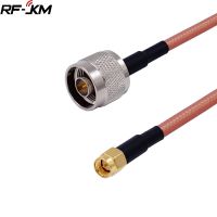 1Pcs RG142 N Male plug to SMA Male Plug Straight Connector RF Coaxial Jumper Pigtail Cable 15cm-100cm Electrical Connectors