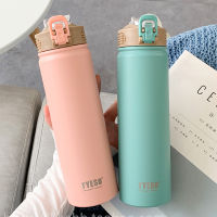 530750Ml แก้วเก็บความร้อนด้วยฟางสแตนเลสฉนวนกันความร้อนตรงถ้วยขวดน้ำร้อน Tumbler Thermocup 1PcS