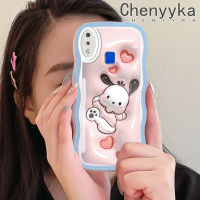 เคส Chenyyyka สำหรับ VIVO Y91 Y91i Y95เคสการ์ตูน3D น่ารัก Pochacco สีสันสดใสขอบคลื่นเคสโทรศัพท์แบบใสนิ่มซิลิโคนที่สร้างสรรค์ปลอกเลนส์กล้องถ่ายรูปเคสโปร่งใสป้องกันการกระแทก