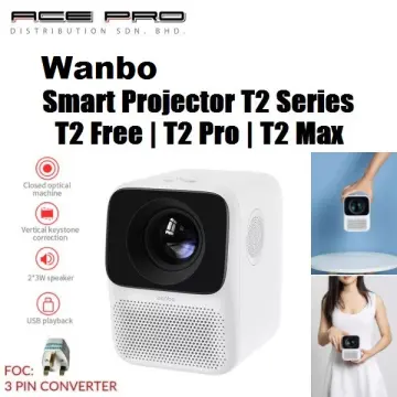 Global Version Wanbo T2 MAX LCD Projector LED Support Vertical Keystone  Correction Portable Mini Home Theater Projector