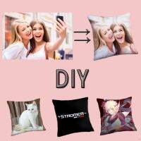 【Home aesthetics】 ภาพถ่ายภาพ DIY ที่กำหนดเองหมอนลายพิมพ์รูปภาพด้านเดียวสีขาวหมอนอิงคุณภาพสูงตกแต่งบ้านของขวัญตกแต่งสี่เหลี่ยม
