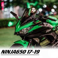 ยุติธรรมสำหรับรถจักรยานยนต์คาวาซากินินจา650 Ninja650 EX650 ER6F ดัดแปลง2017-2019ฝาครอบด้านหน้าโปร่งใสพร้อมกระจกบังลมสีดำสูง