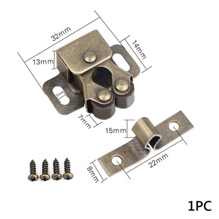 8/16PC Home Use Double Roller Catches Cupboard Cabinet Door Latch ...