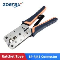 ZoeRax คีมทำสายแลน Modular Crimper เครือข่ายลวดชุดกล่องเครื่องมือตัดและแถบสายเคเบิลเครือข่ายเท่านั้นสำหรับ Rj45 8P