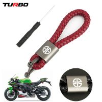 ☃▪卐 For Kawasaki Z800 Z750 Z1000 SX Z900 RS SE Z400 Z650 ZX6R ZX10R Ninja VERSYS ER6N Motorcycle Braided Rope Keyring Metal Keychain