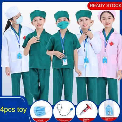 ☂ஐ◇ [90-160CM]Boy Girl Doctor Nurse Costumes School CosPlay Show Clothes Uniform Birthday Party Gift Children Day Gift